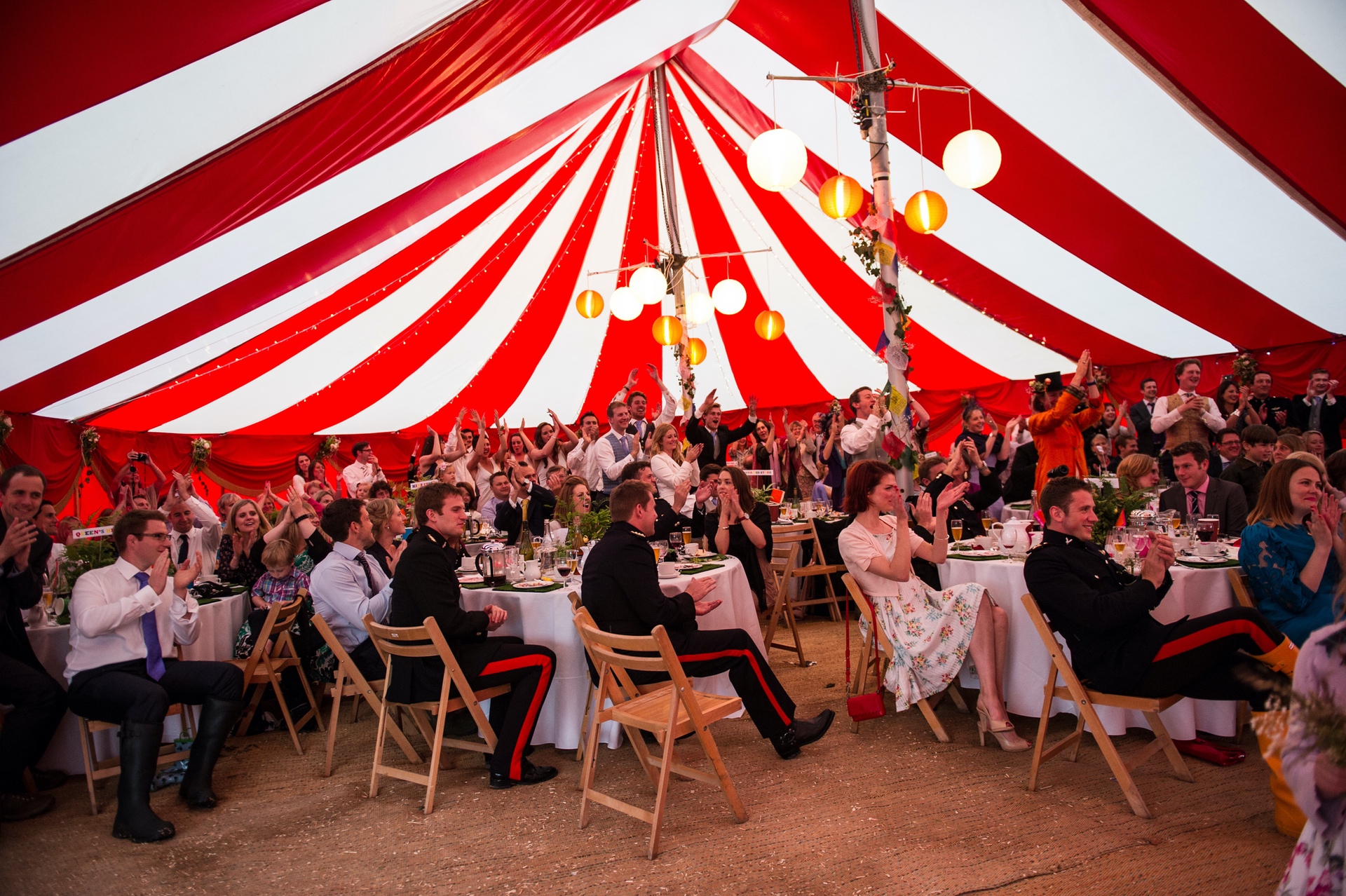 Red and White Tents and Marquees for hire